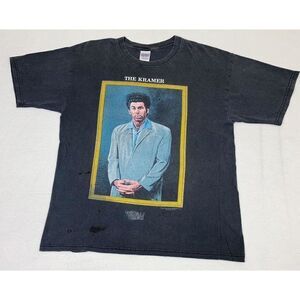 Vintage 1997 Kramer T-Shirt Seinfeld TV Promo Black Large Portrait Picture Frame